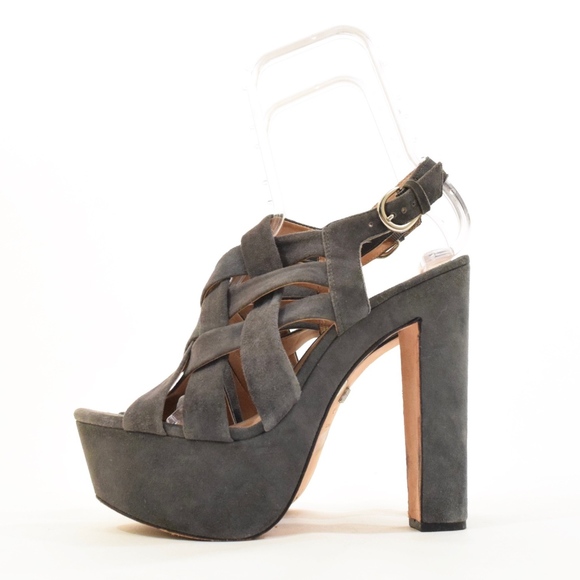 Pour La Victoire Shoes - ❌SOLD❌Pour La Victoire Gray Suede Platform Pumps